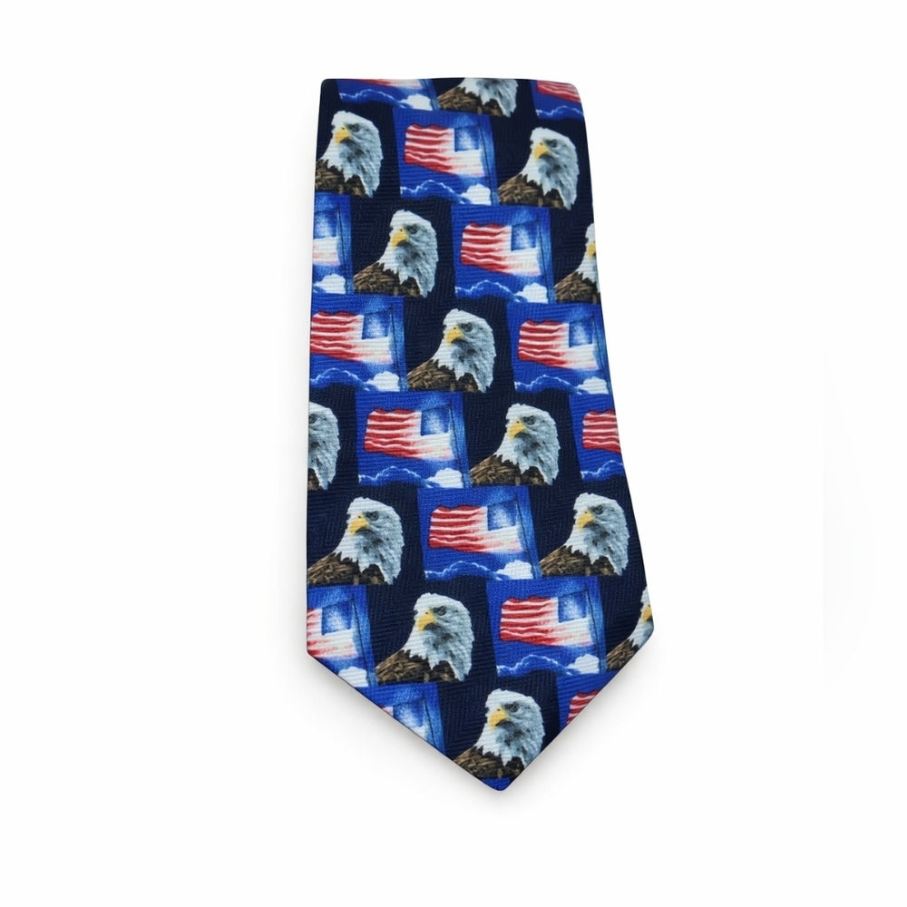 Tie Parquet Necktie Eagle &‎ American Flag